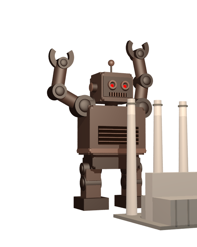 Black Hill Digital Systems robot mascot